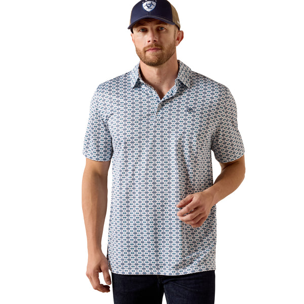 Ariat Men's All Over Print Short-Sleeve Polo