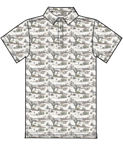 Ariat Men's All Over Print Heathered Fit Polo