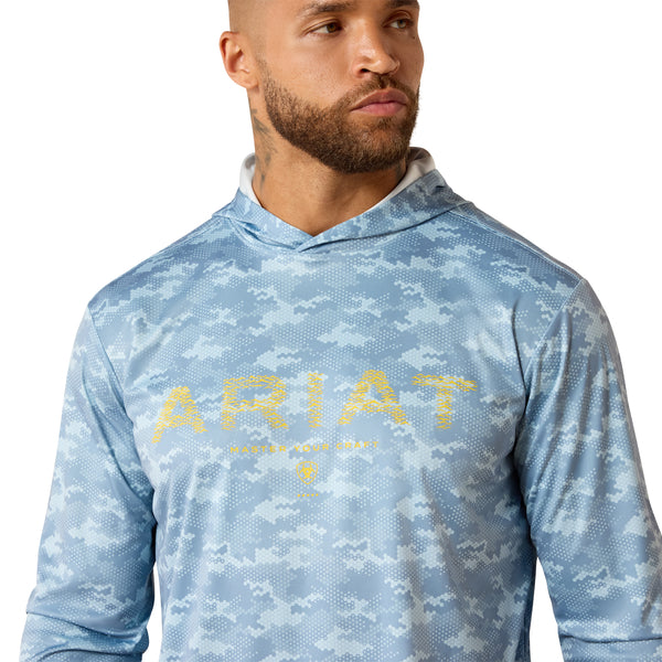 Ariat Men's Rebar Sunblocker Printed Craft Hooded Long-Sleeve T-Shirt