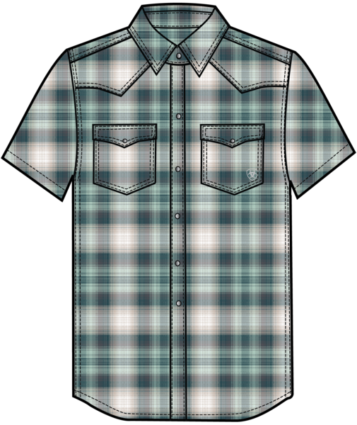 Ariat Men's Retro Halden Fitted Short-Sleeve Snap Shirt