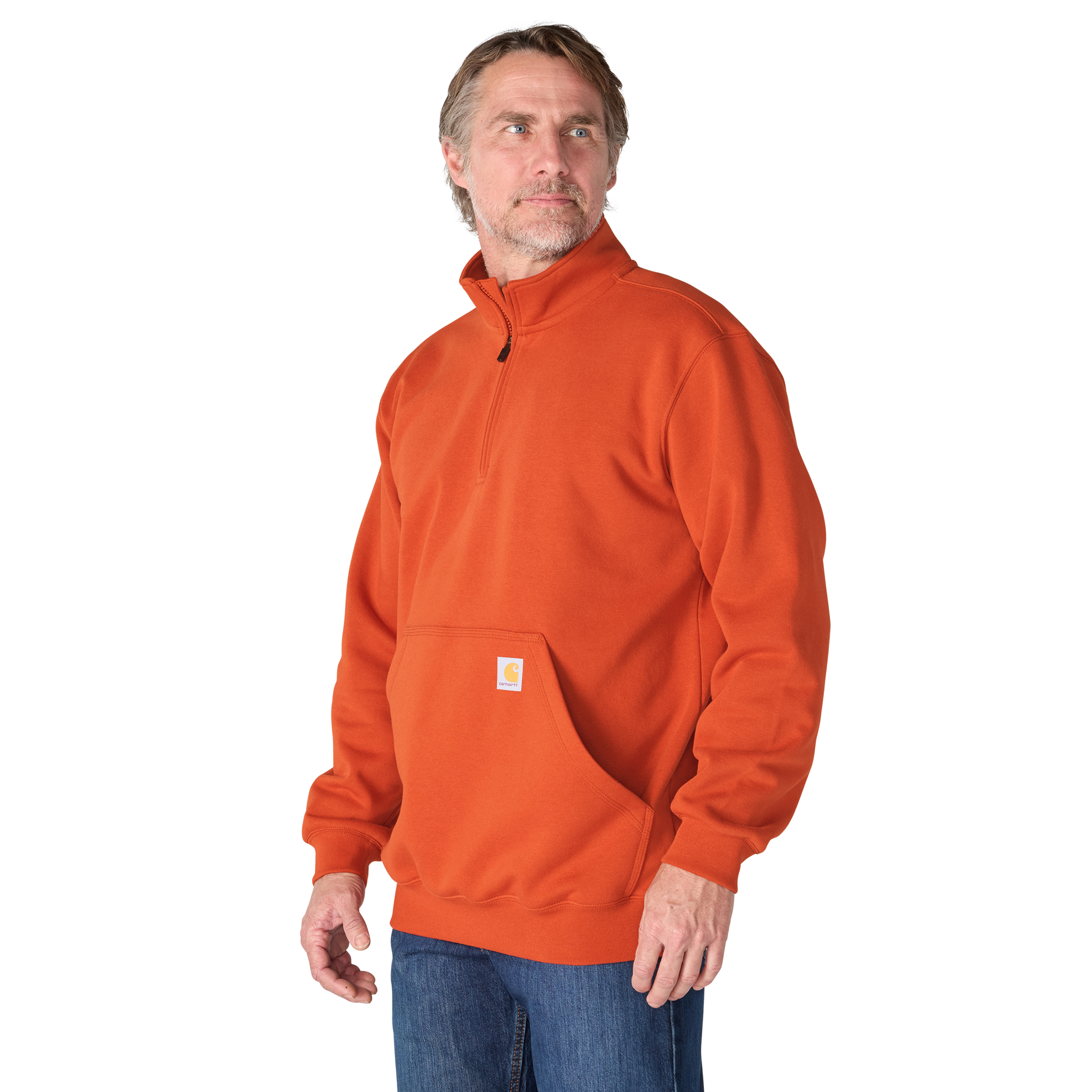 Carhartt Men's Marquette 1/4 Zip Mock Neck Sweatshirt