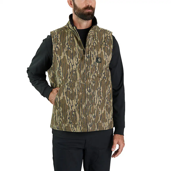 Carhartt Men's Rugged Flex Duck Loose Fit Sherpa-Lined Camo Mock Neck