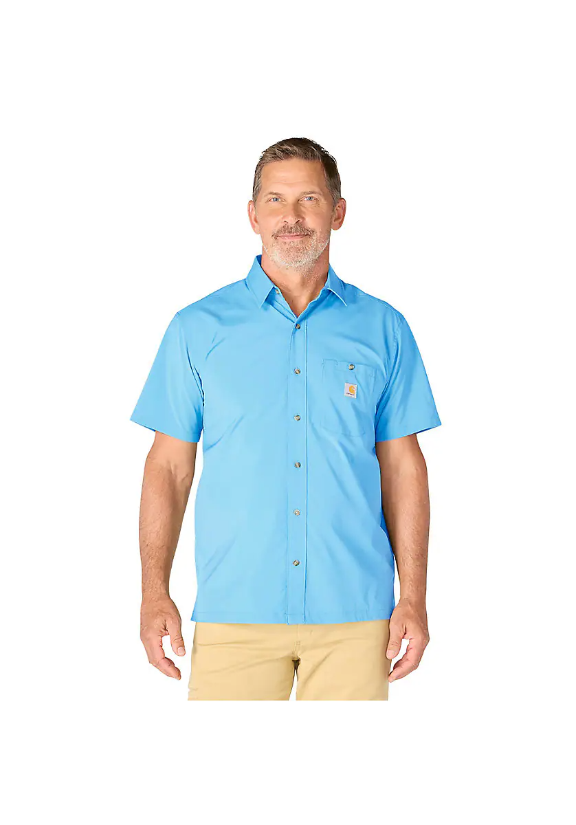 Carhartt Men's Force Sun Defender Woven Relaxed Fit Short-Sleeve Shirt