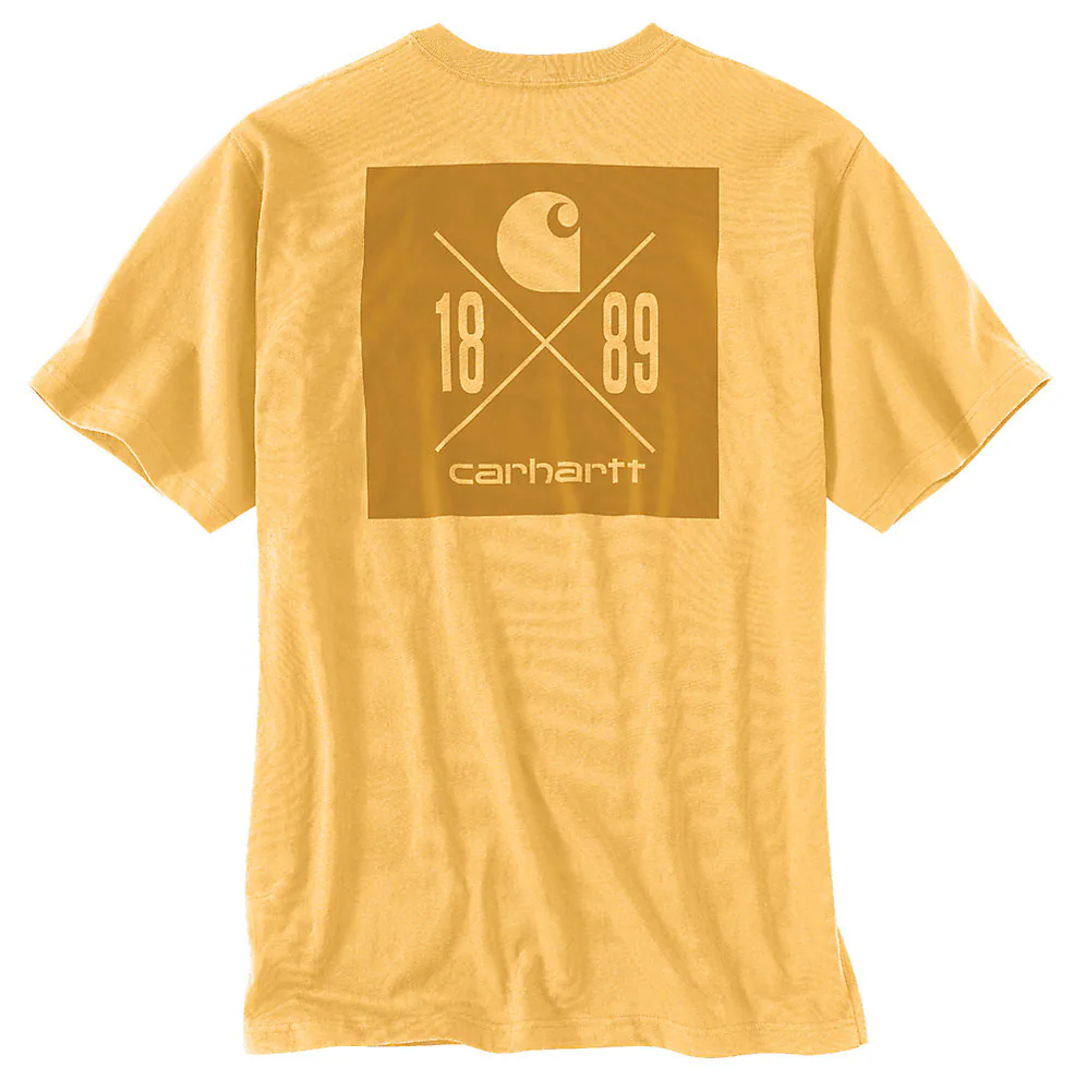 Carhartt Men's Relaxed Fit Heavyweight Short-Sleeve Pocket 1889 Graphic T-Shirt