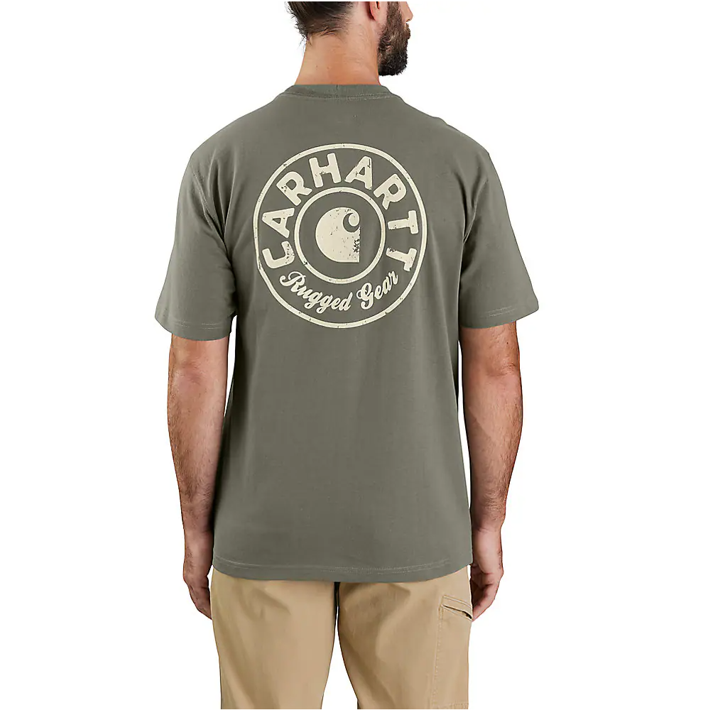 Carhartt Men's Loose Fit Heavyweight Short-Sleeve Logo Graphic T-Shirt