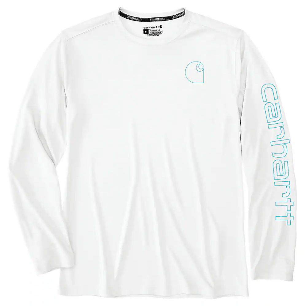 Carhartt Men's Force Sun Defender Lightweight Long-Sleeve Logo Graphic T-Shirt