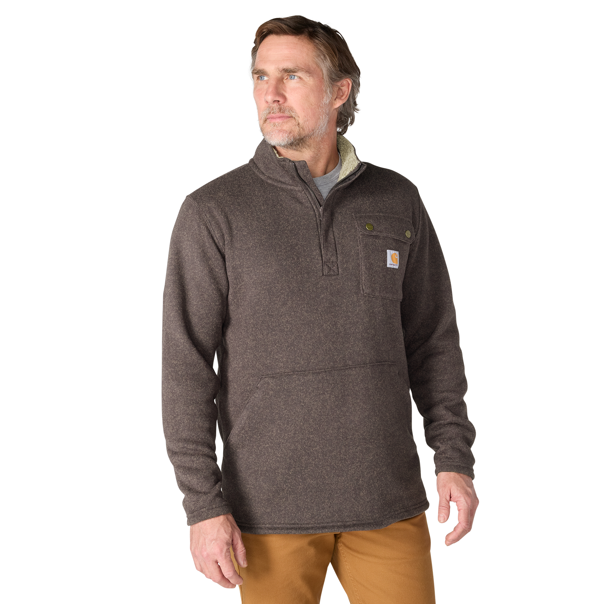 Carhartt Men's Relaxed Fit Midweight Quarter Zip Pocket Sweater Fleece