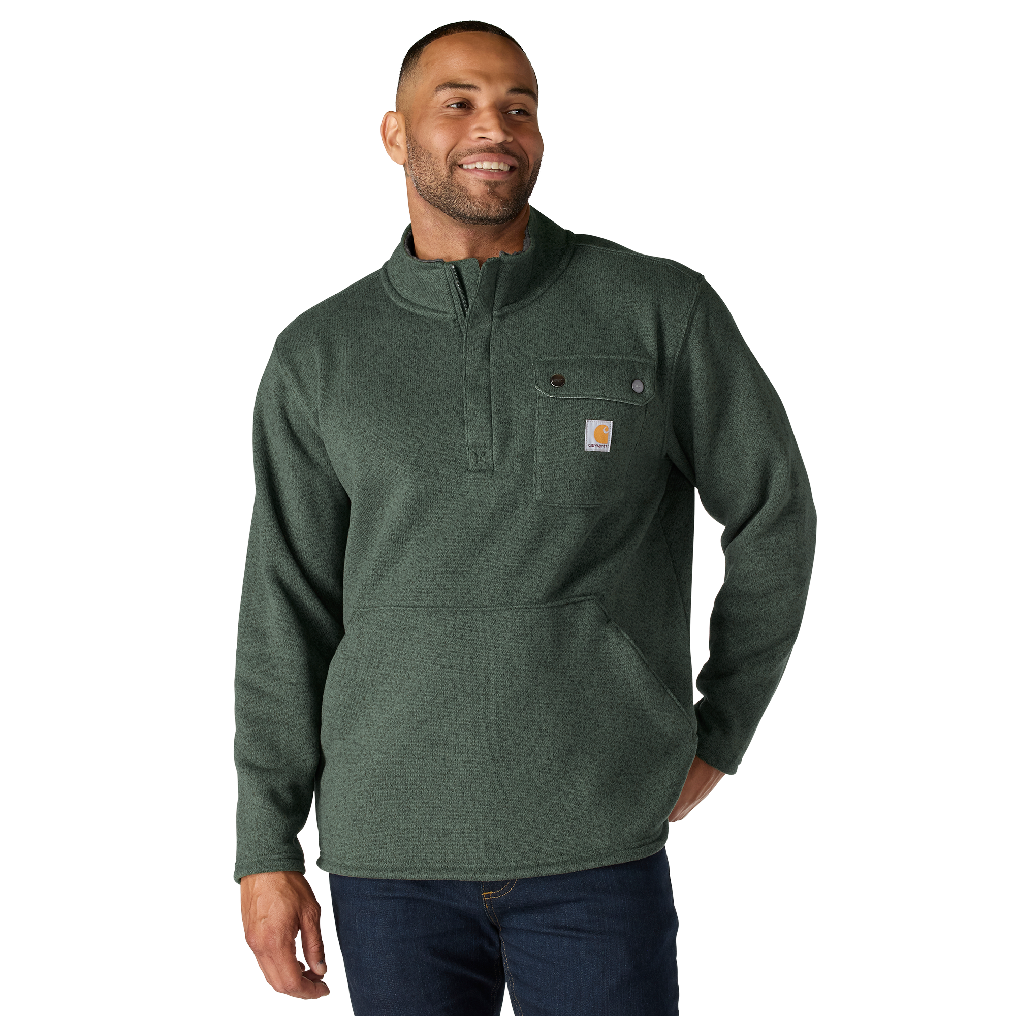 Carhartt Men's Relaxed Fit Midweight Quarter Zip Pocket Sweater Fleece
