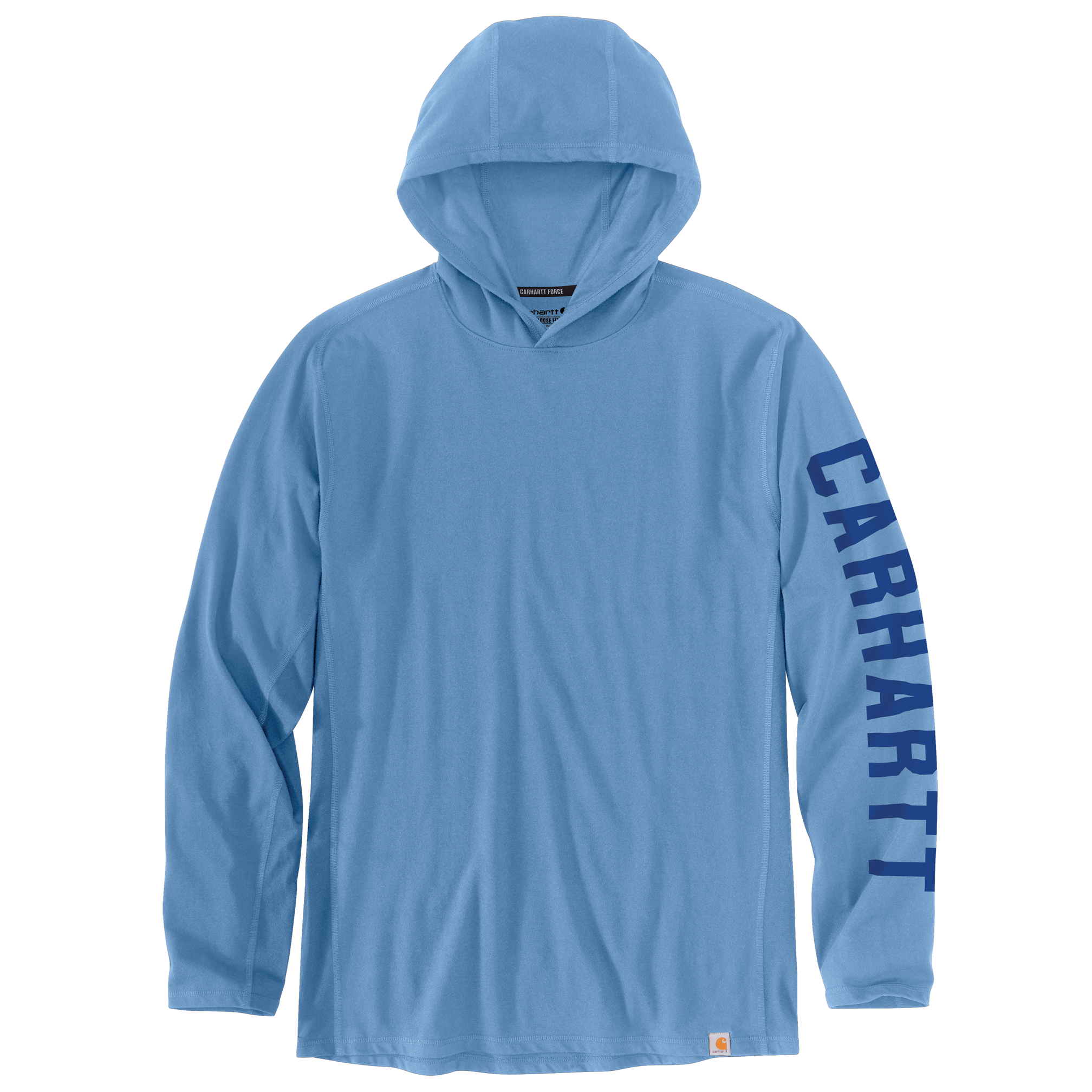 Carhartt Men's Force Relaxed Fit Long-Sleeve Logo Graphic Hooded T-Shirt
