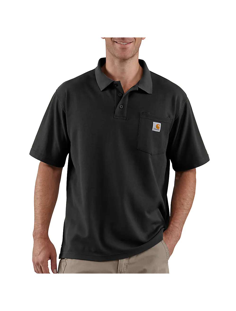 Carhartt Men's Loose Fit Midweight Short-Sleeve Pocket Polo Carhartt Men's Loose Fit Midweight Short-Sleeve Pocket Polo