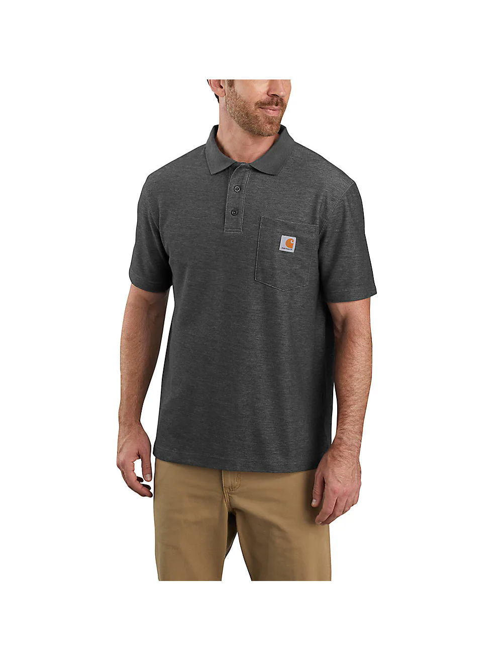 Carhartt Men's Loose Fit Midweight Short-Sleeve Pocket Polo