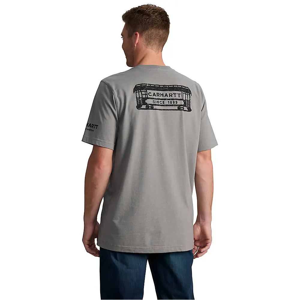 Carhartt Men's Relaxed Fit Lightweight Short-Sleeve Script Graphic T Shirt
