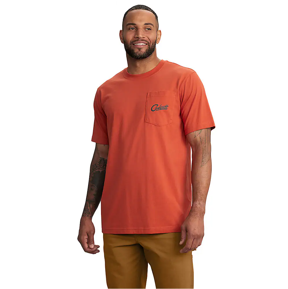 Carhartt Men's Relaxed Fit Lightweight Pocket Camp Graphic T-Shirt