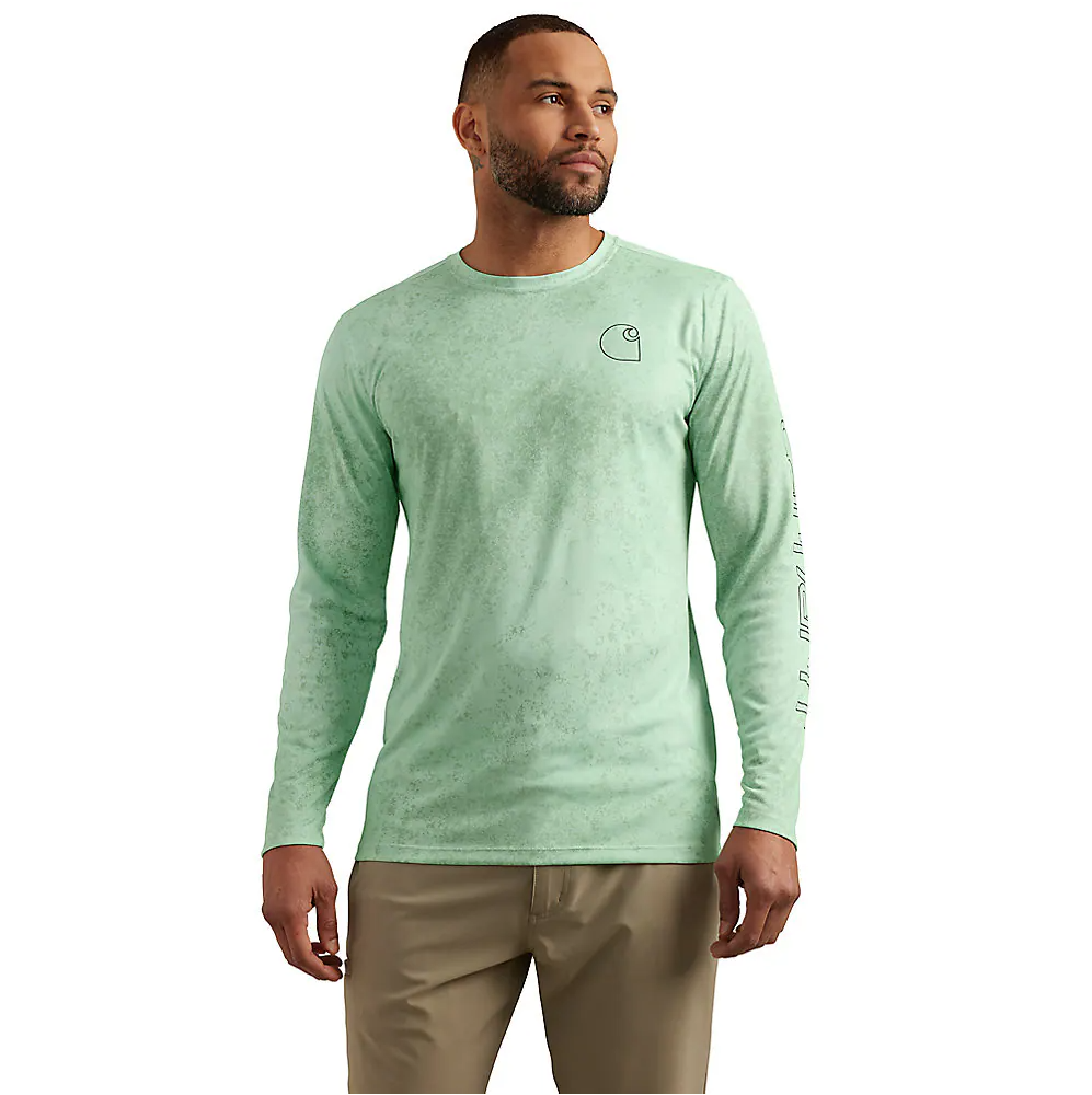Carhartt Men's Force Sun Defender Lightweight Long-Sleeve Print T-Shirt
