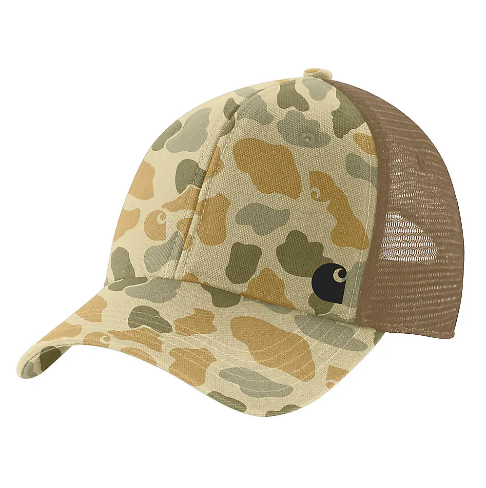Carhartt Canvas Mesh-Back Camo Cap