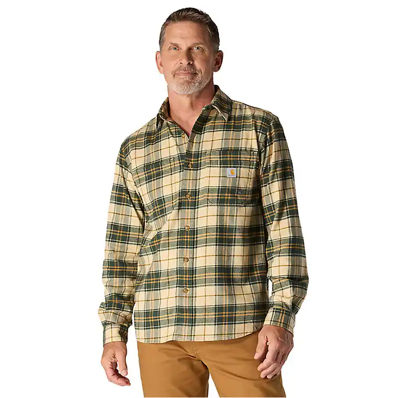 Carhartt Men's Rugged Flex Relaxed Fit Midweight Flannel Long-Sleeve Shirt