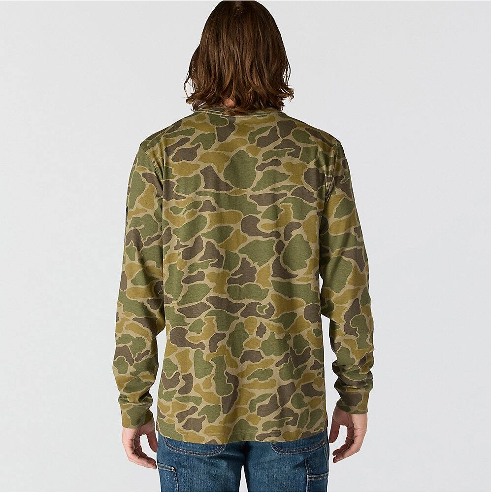 Carhartt Men's Relaxed Fit Heavyweight Long-Sleeve Pocket Camo Logo Graphic T-Shirt