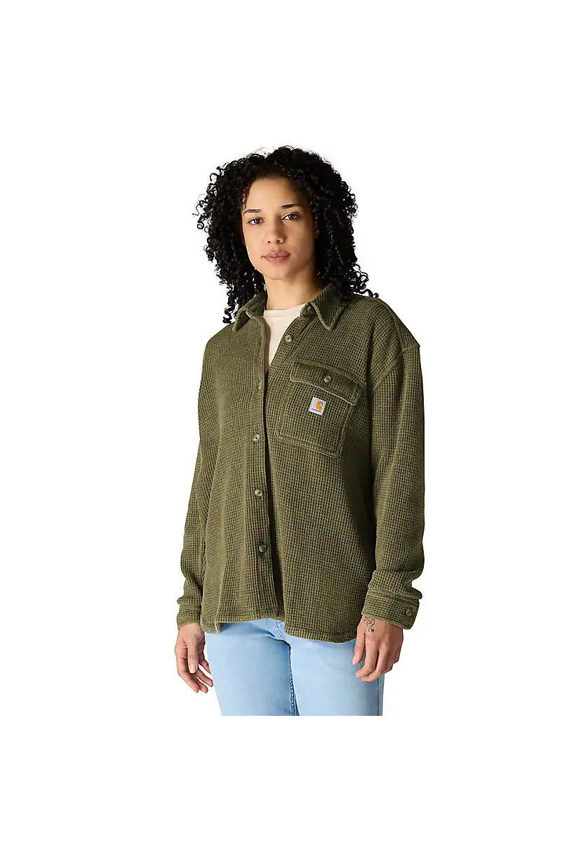 Carhartt Women's Oversized-Fit Heavyweight Waffle Knit Shirt