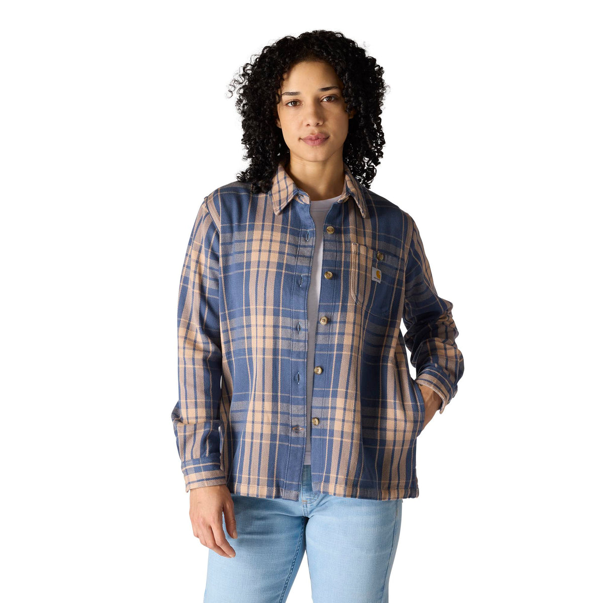 Carhartt Women's Tencel Fiber Series Loose Fit Twill Plaid Shirt