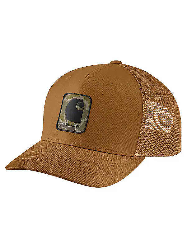 Carhartt Rugged Flex Twill Mesh-Back Camo Patch Cap