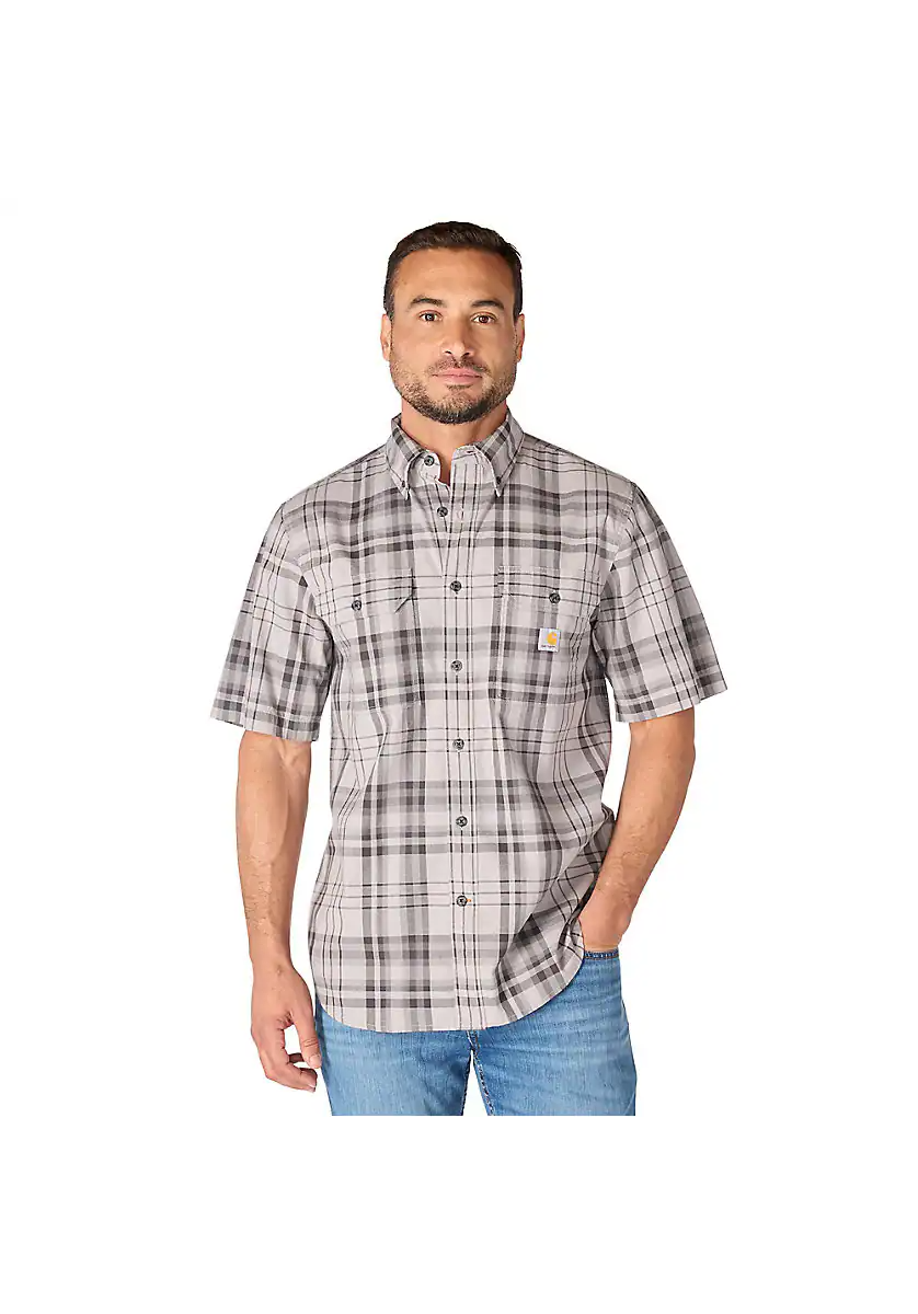 Carhartt Men's Fort Loose Short-Sleeve Plaid Shirt