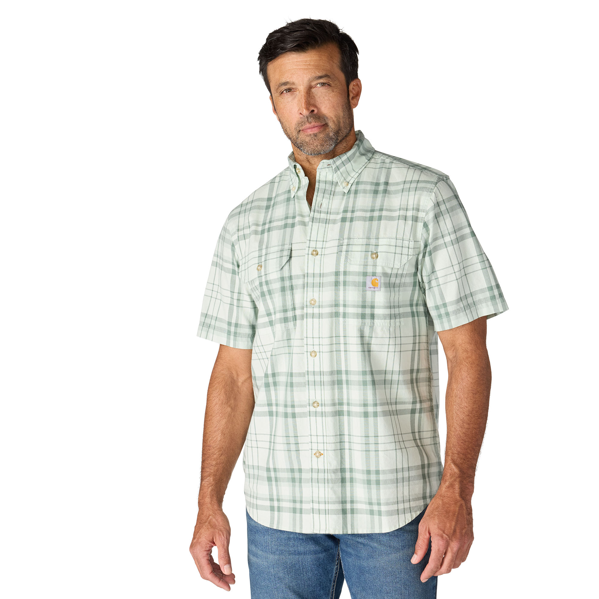 Carhartt Men's Fort Loose Short-Sleeve Plaid Shirt
