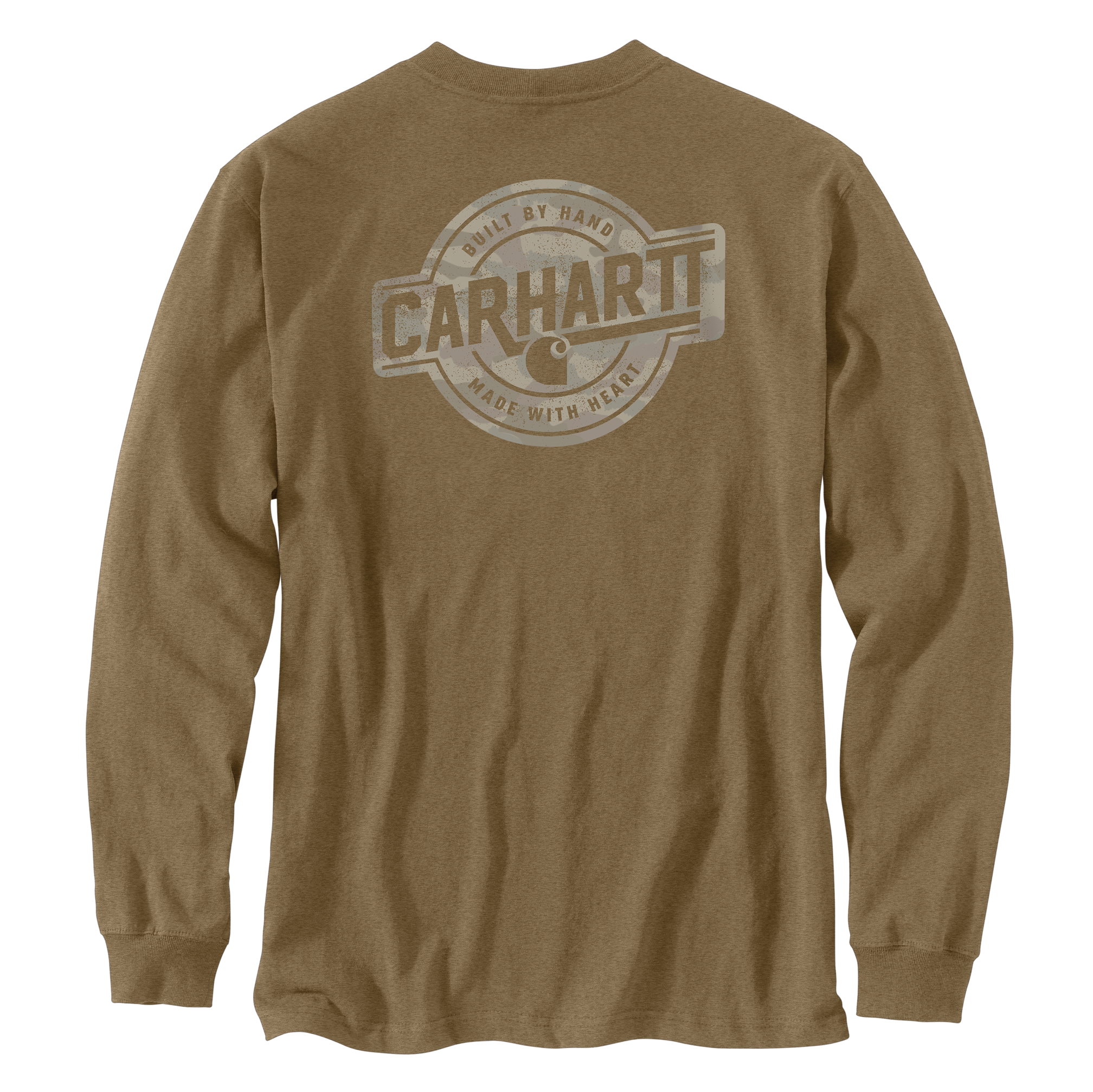 Carhartt Men's Irvine Relaxed Fit Camo Badge Graphic Long-Sleeve T-Shirt