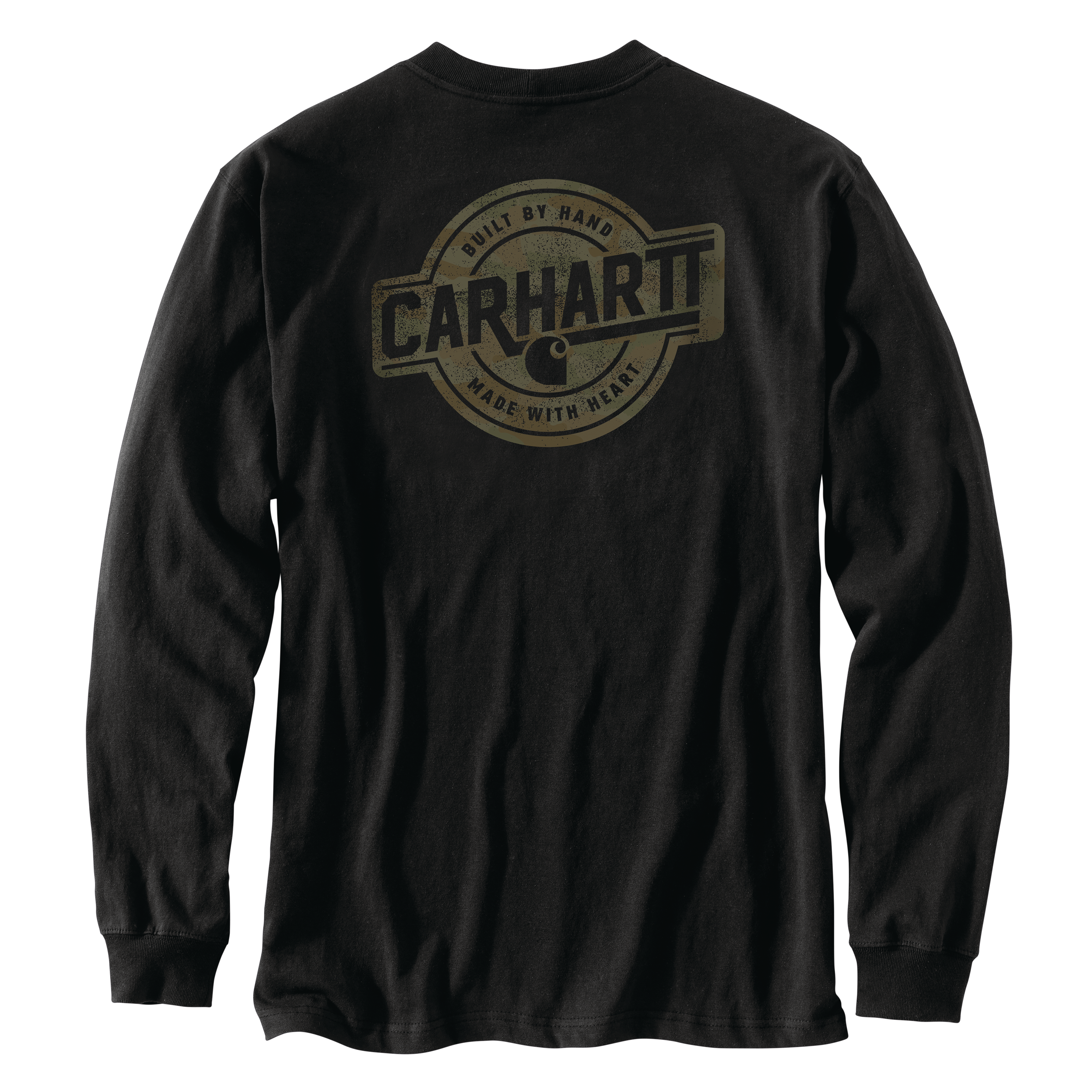Carhartt Men's Irvine Relaxed Fit Camo Badge Graphic Long-Sleeve T-Shirt