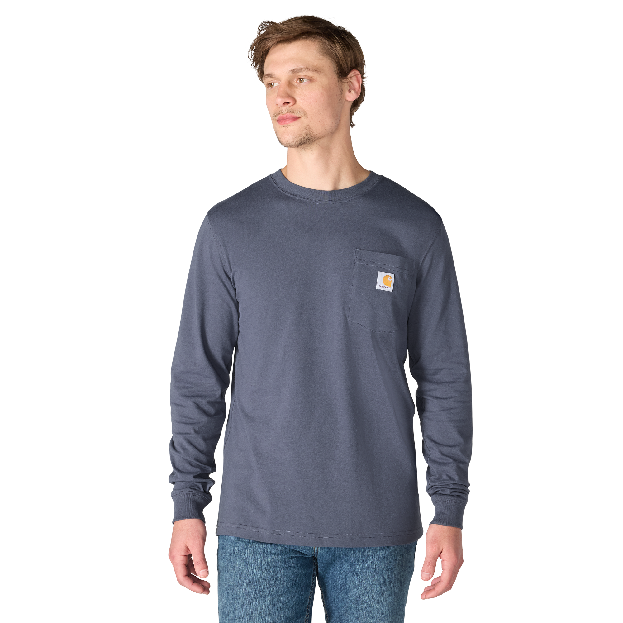 Carhartt Men's Irvine Relaxed Fit Deer Badge Graphic Long-Sleeve T-Shirt