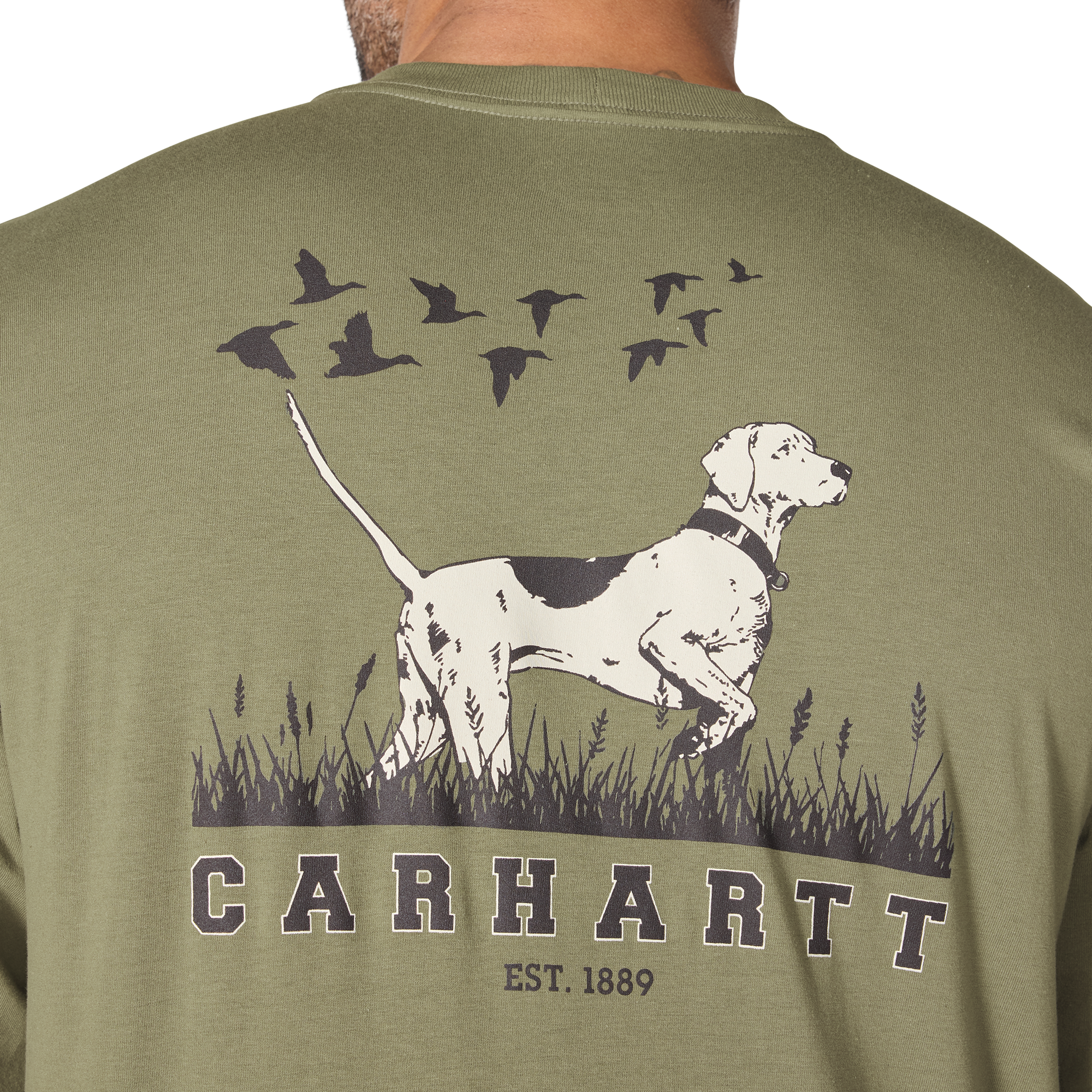 Carhartt Men's Irvine Relaxed Fit Pointer Graphic Long-Sleeve T-Shirt