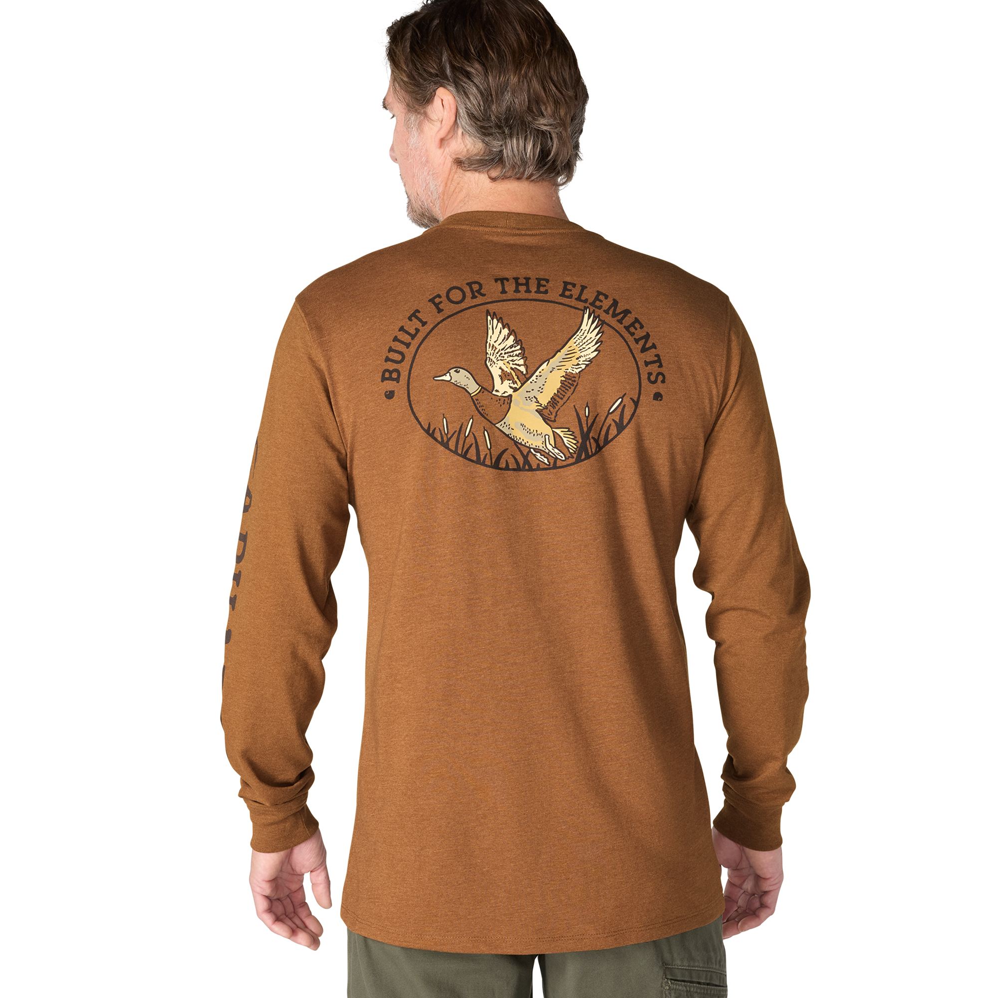 Carhartt Men's Irvine Relaxed Fit Duck Badge Graphic Long-Sleeve T-Shirt