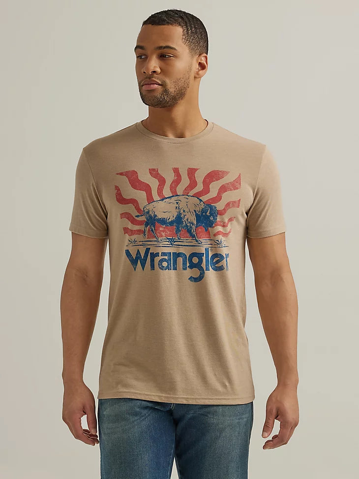 Wrangler Men's Bison Graphic T-Shirt