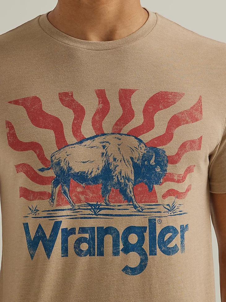 Wrangler Men's Bison Graphic T-Shirt