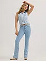 Wrangler Women's Retro Stripe Slim Western Snap Tank