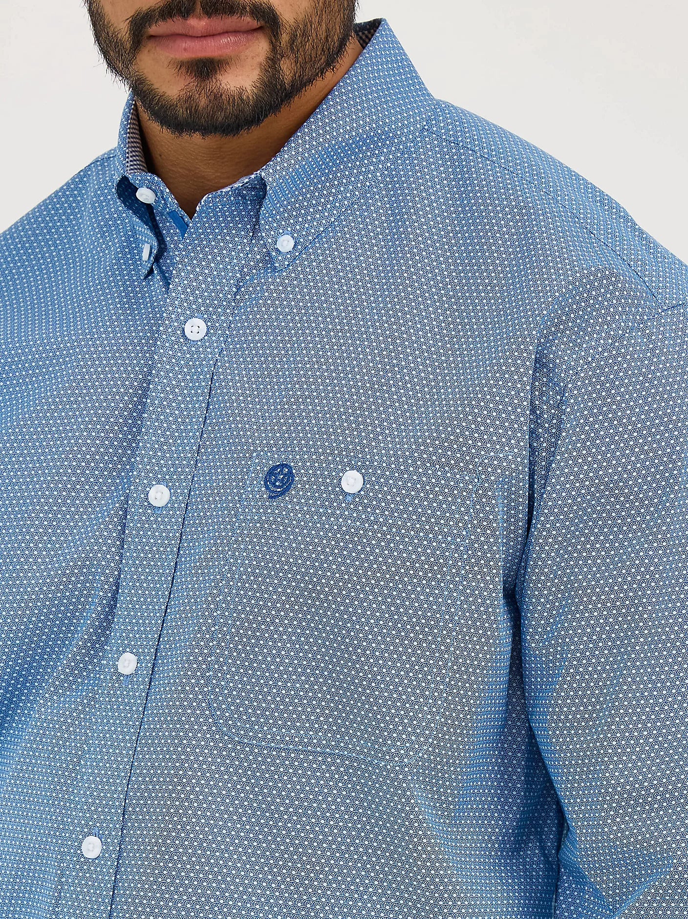 Wrangler Men's George Strait Long-Sleeve Button Down One Pocket Shirt