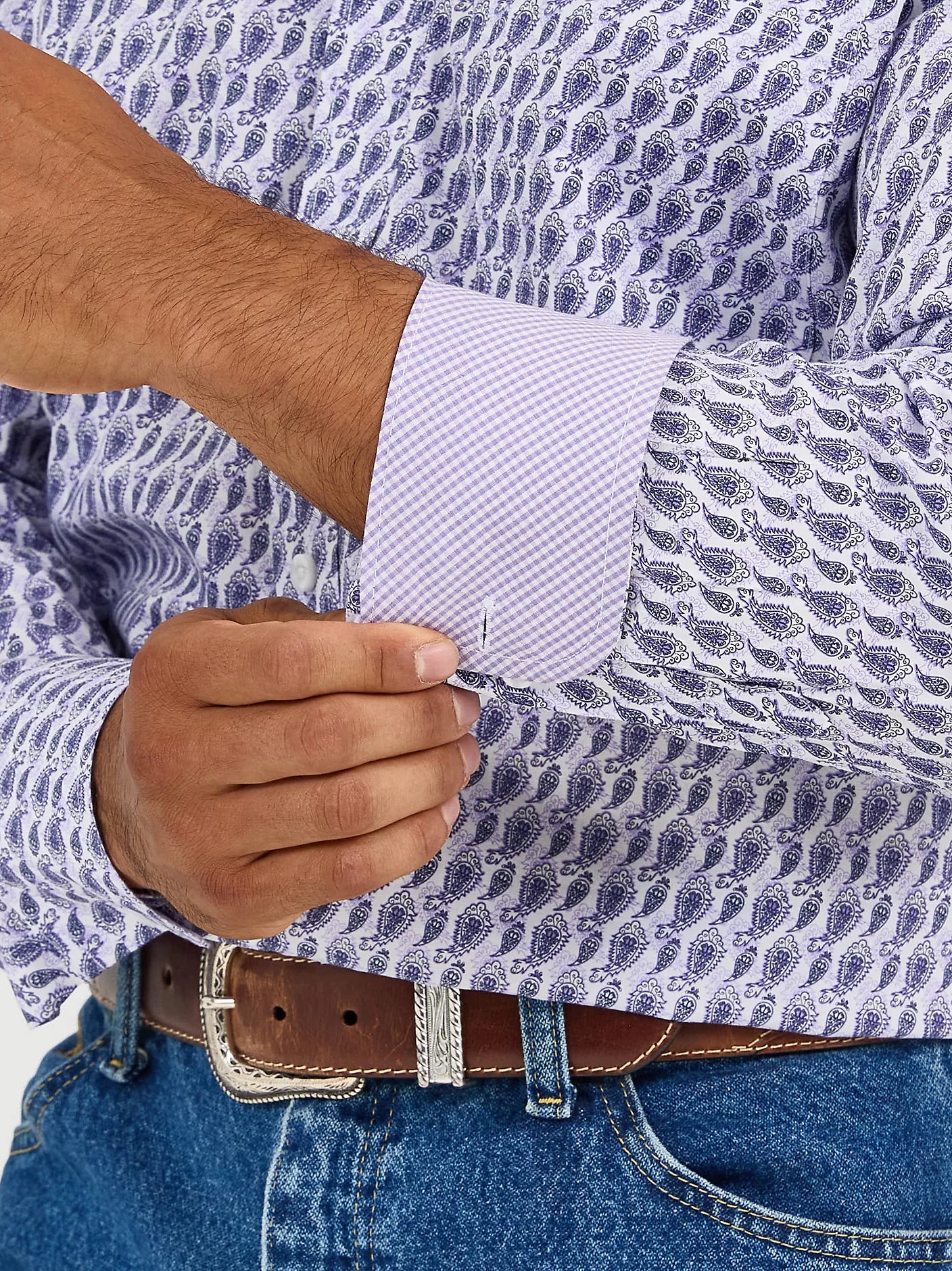 Wrangler Men's George Strait Long-Sleeve Button Down One Pocket Shirt