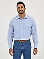 Wrangler Men's Wrinkle Resist Long-Sleeve Western Snap Stripe Shirt