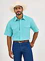Wrangler Men's Wrinkle Resist Short-Sleeve Western Snap Plaid Shirt