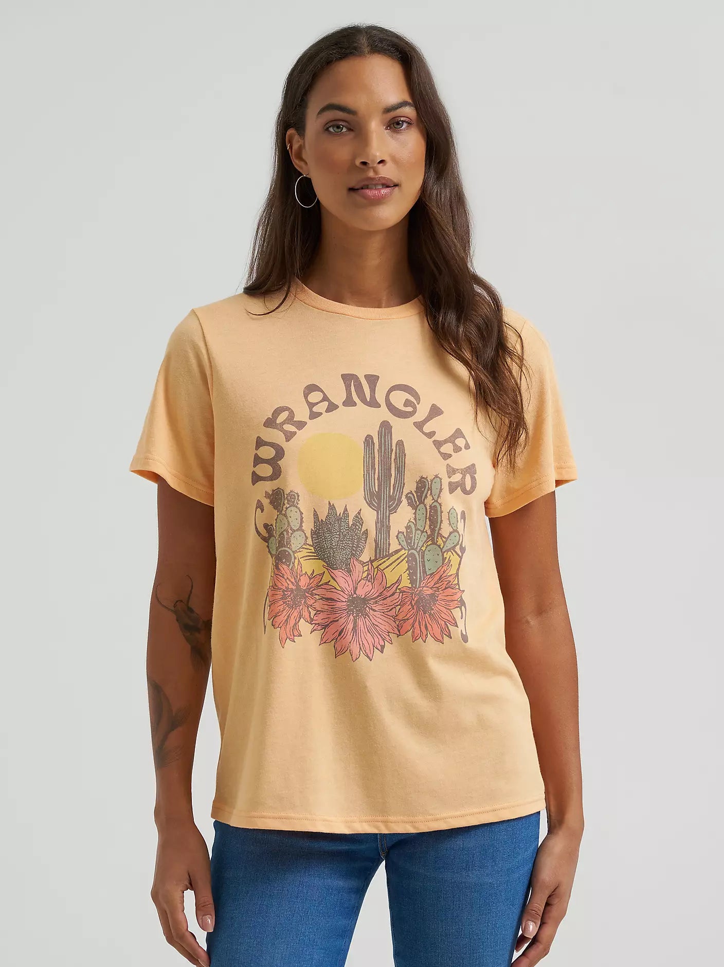 Wrangler Women's Cactus Floral Reg Fit Tee