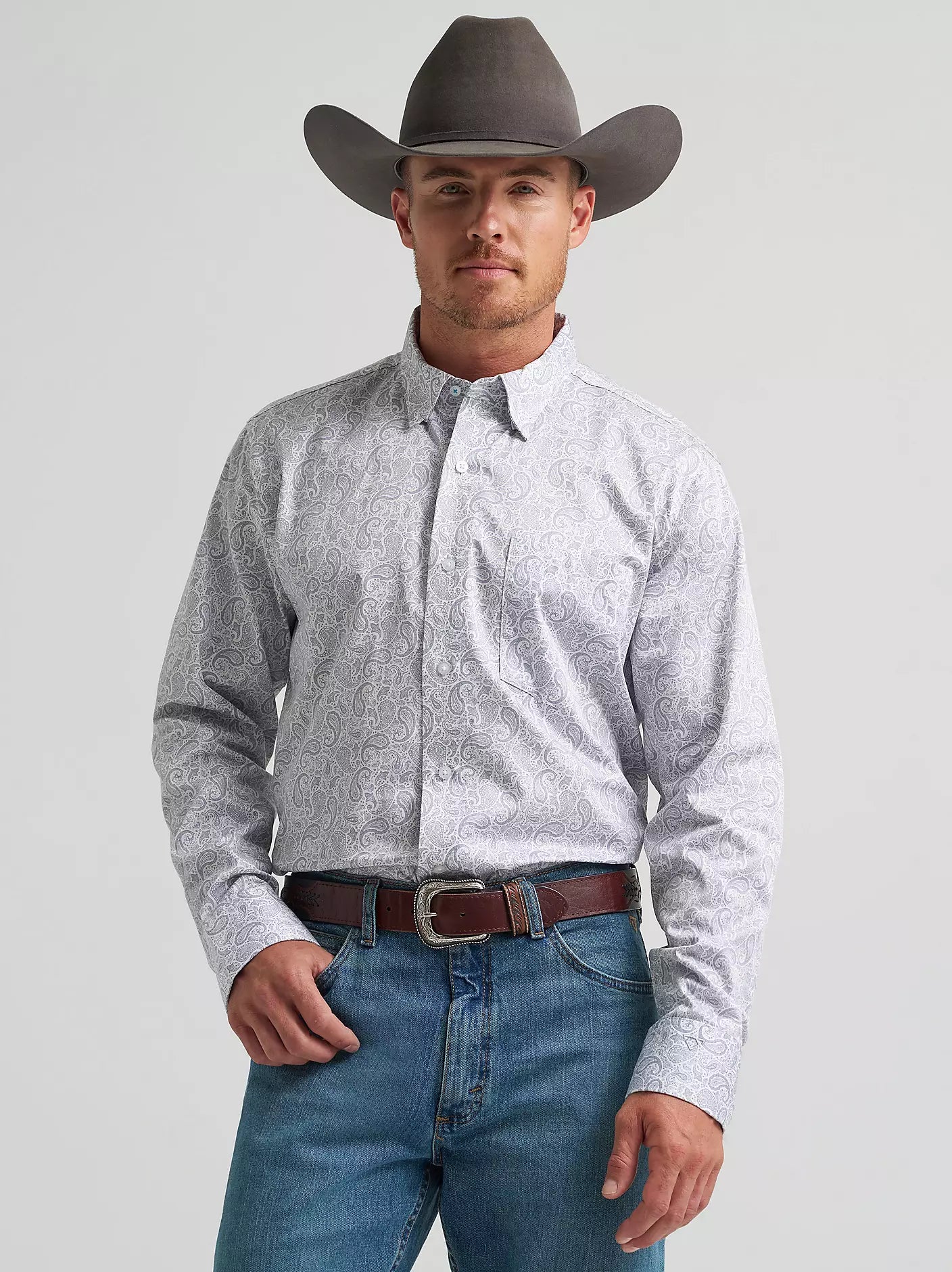 Wrangler Men's Cody Johnson One Pocket Button Down Shirt