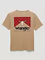 Wrangler Men's Bull Checkerboard Back Graphic Short-Sleeve T-Shirt