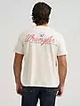 Wrangler Men's Cursive Cowboy Vintage Fit Back Graphic T-Shirt
