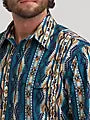 Wrangler Men's Checotah Long-Sleeve Western Snap Printed Shirt
