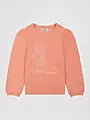 Wrangler Girl's Puff Sleeve Graphic Fleece Sweatshirt