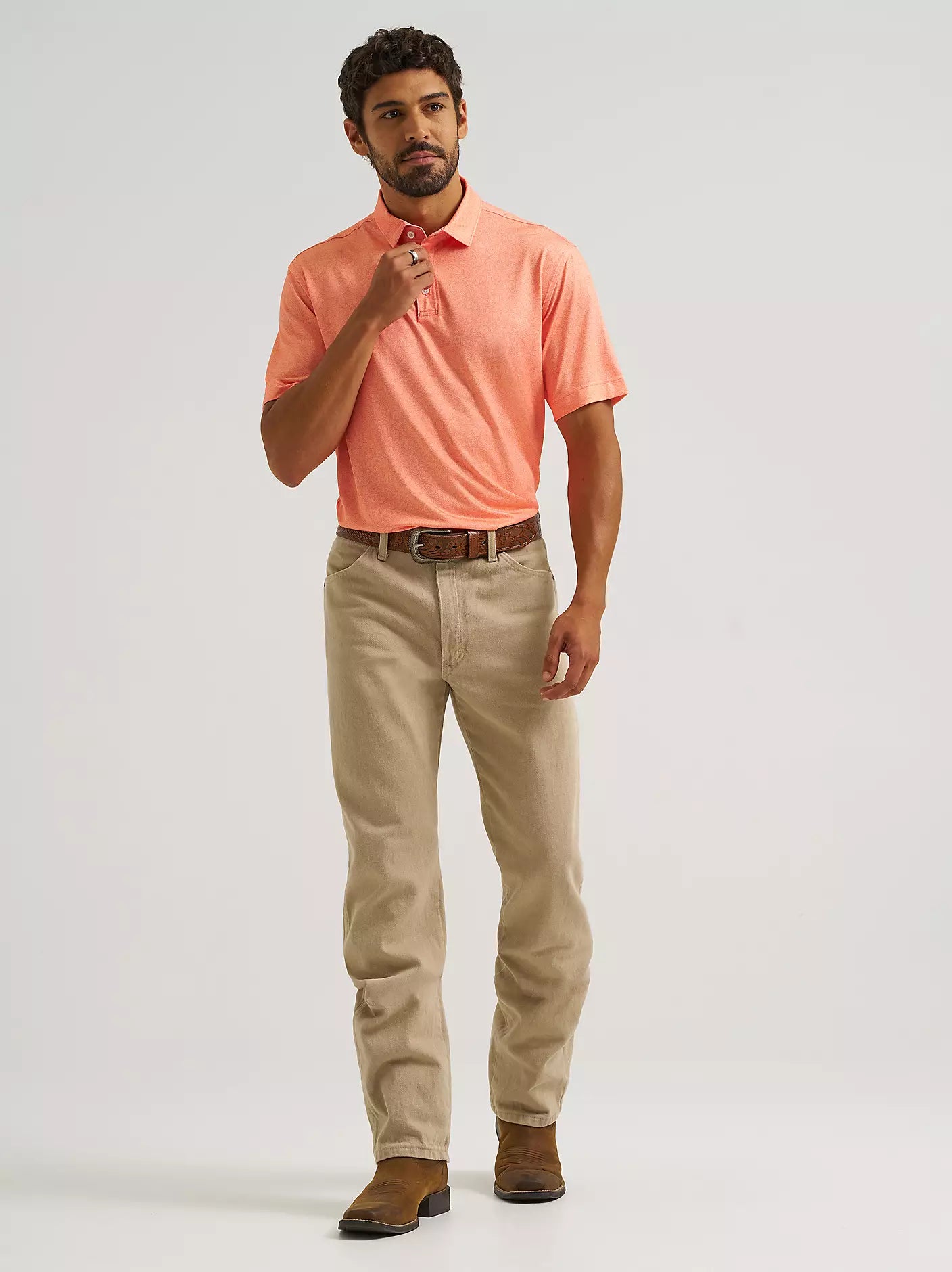 Wrangler Men's All Terrain Gear Performance Short-Sleeve Polo Shirt