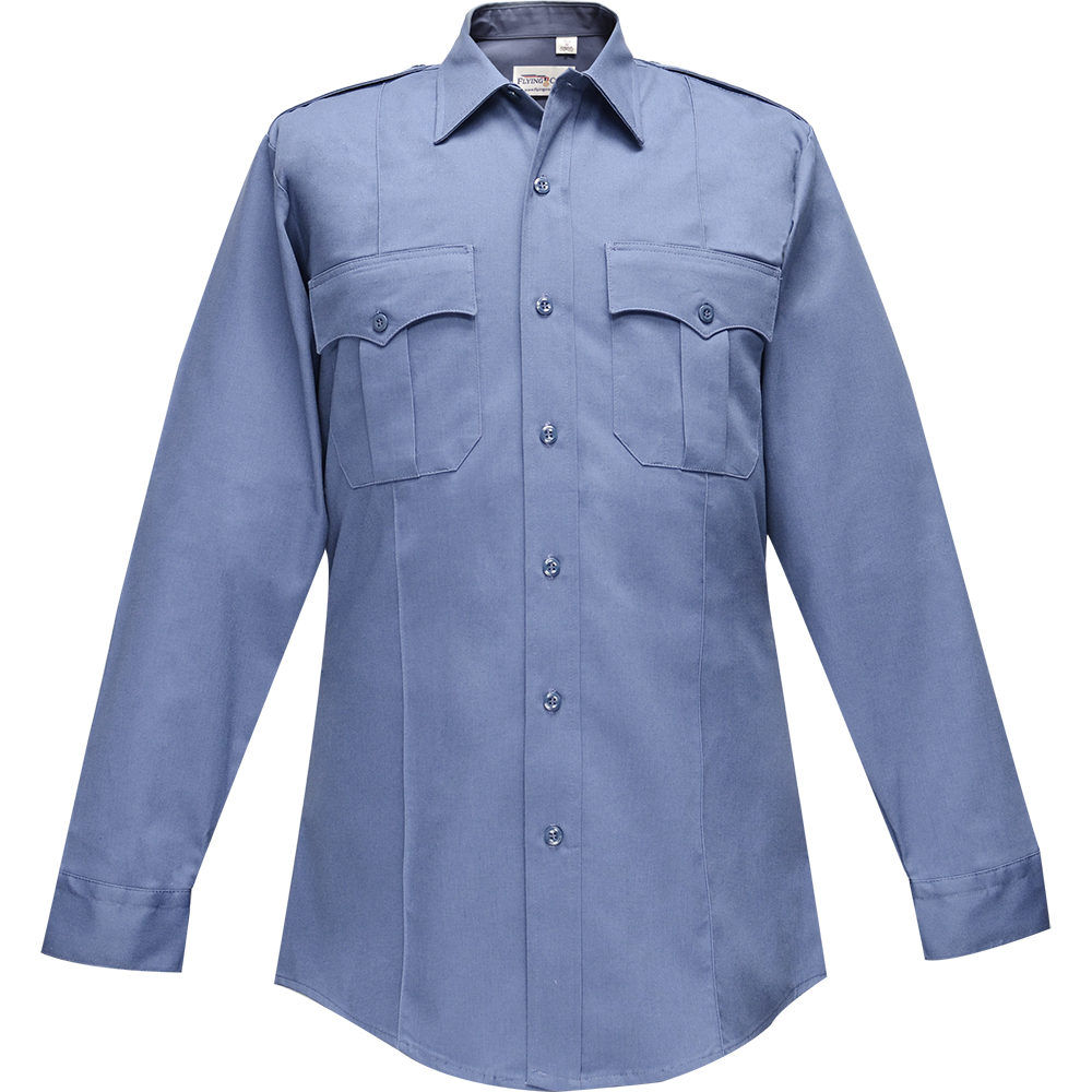 Flying Cross Men's Duro Poplin 65% Poly/35% Cotton Long-Sleeve Shirt