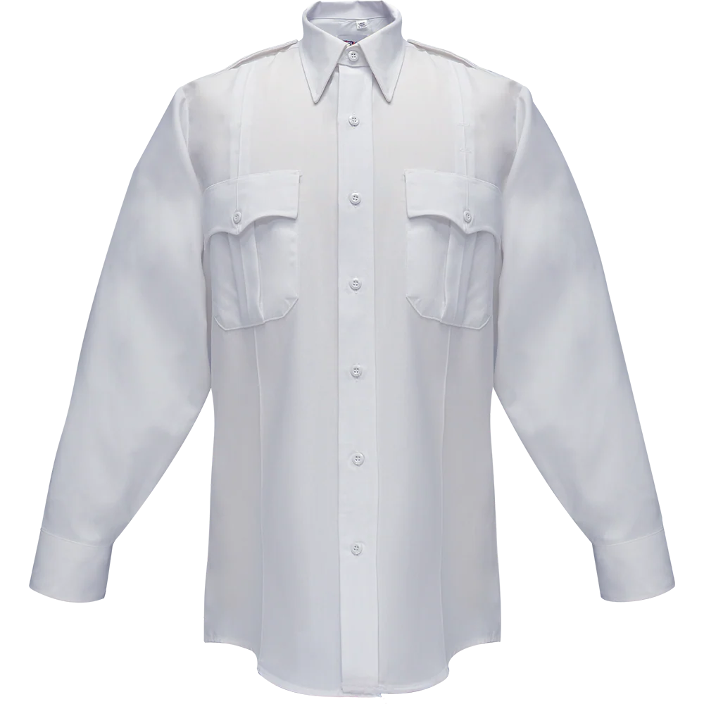 Flying Cross Men's Duro Poplin 65% Poly/35% Cotton Long-Sleeve Shirt