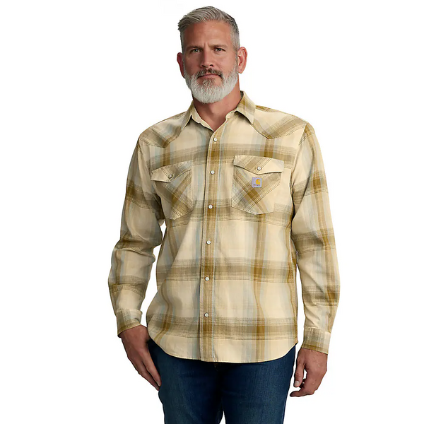 FLEX WIT ME ラガーシャツXLメンズ Carhartt Men's Montana Rugged Flex Lightweight Snap Front Plaid Shirt