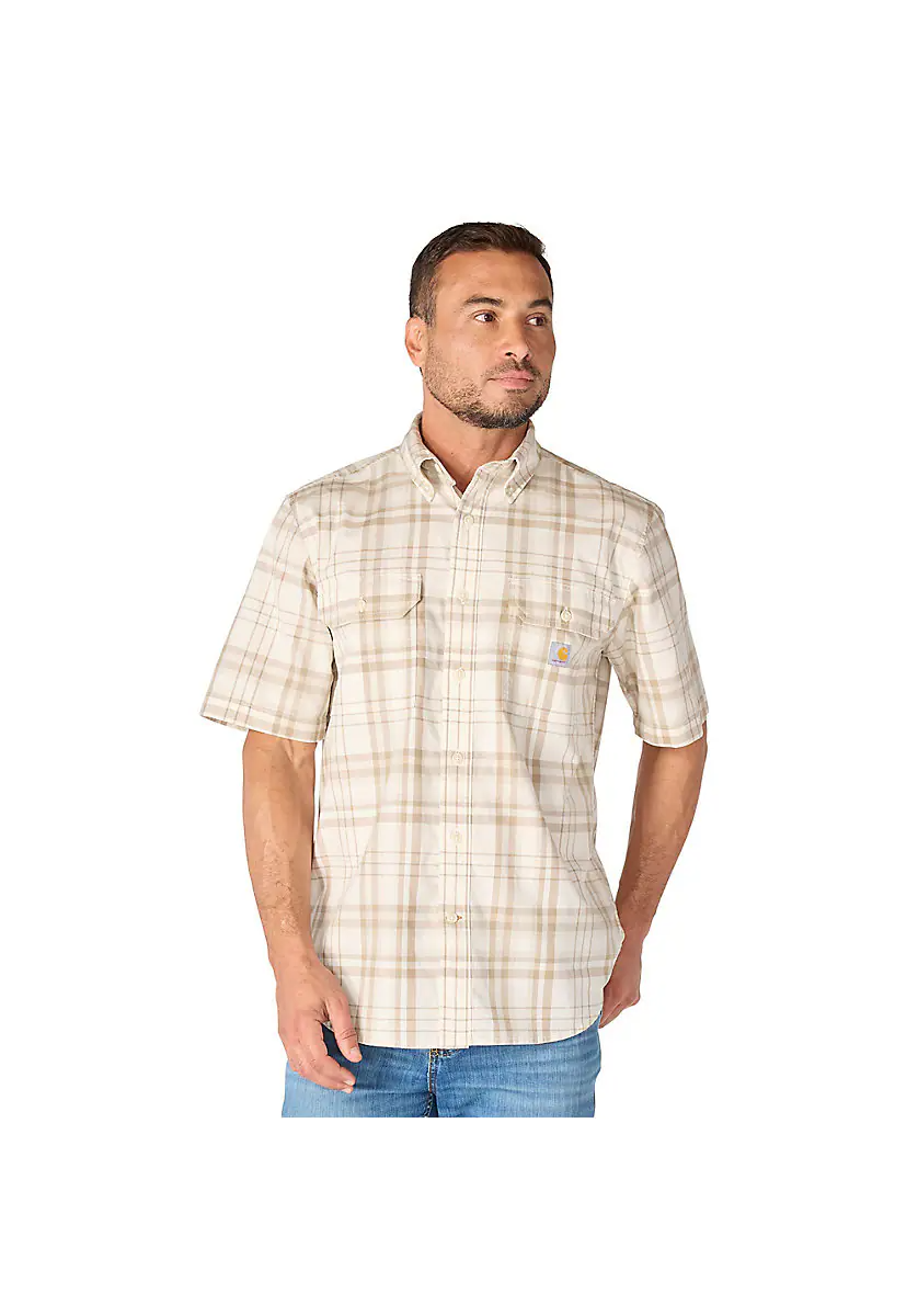 Carhartt Men's Fort Loose Short-Sleeve Plaid Shirt