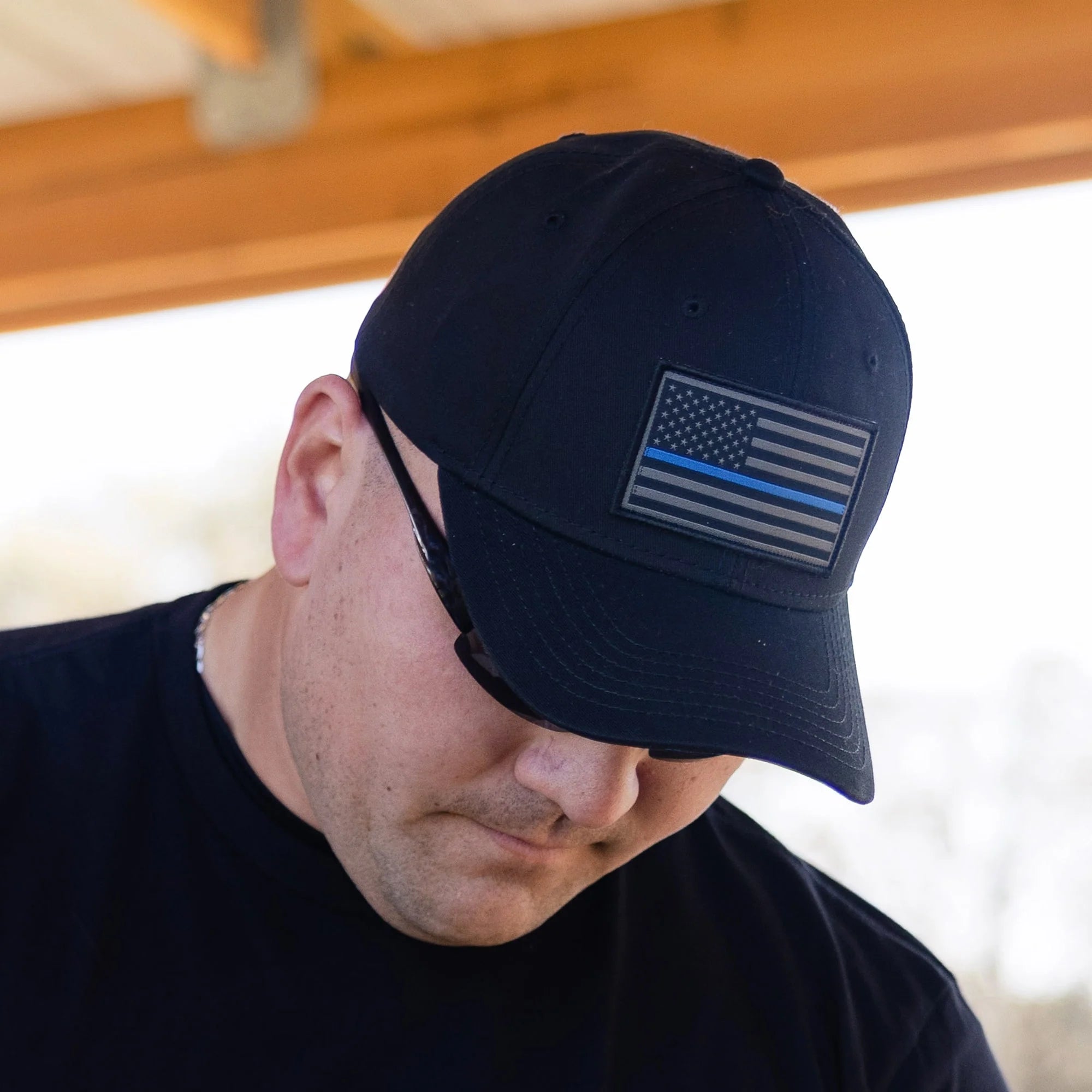 Grunt Style Blue Line Flag Hat